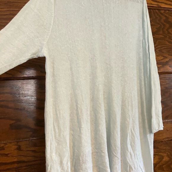 Eileen Fisher Light Blue Long Sleeve knit Top - Picture 8 of 12